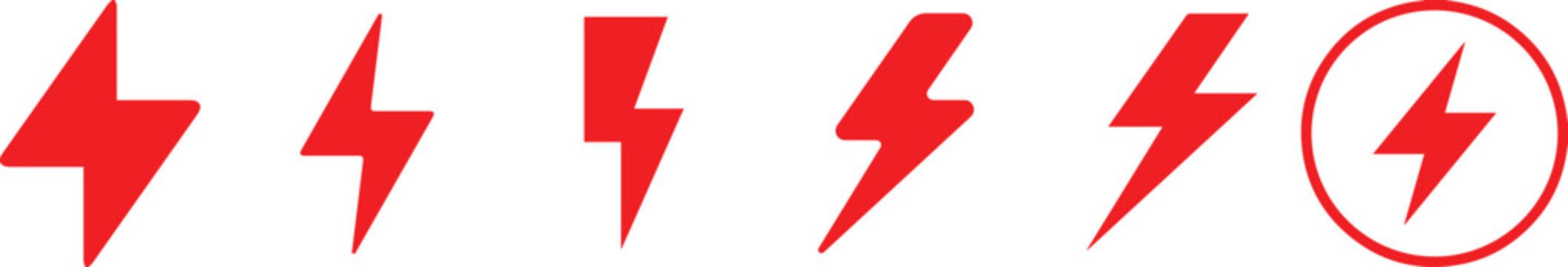 red lightning bolt, lightning bolt icon, power symbol, electricity icon, thunder icon, lightning strike, electrical hazard sign, energy symbol, high voltage sign