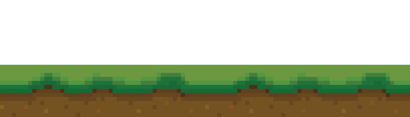 2d green land pixel 