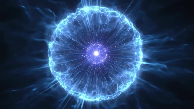 Bright glowing abstract blue background with swirling light patterns that create a vibrant and dynamic visual experience