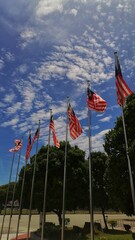  Several Malaysian flags are flying