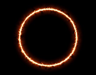 Fiery Ring Abstract Background.
