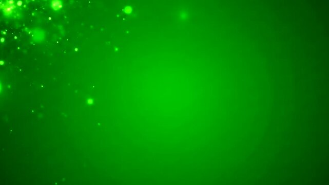 Lush Green Abstract Background with Bokeh Lights for Festive Occasions.