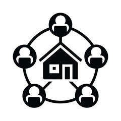 Co Living Shared Property Icon