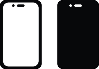 Black smartphone with a blank screen next to an empty clipboard for business copy space