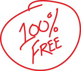 Hand Drawn 100% Free Vector Text
