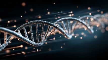 Fototapeta premium Transformation of molecular engineering using robotic nano-tools in a dimly lit laboratory setting