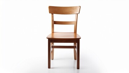 Wooden Simple Bistro Chair Isolated On White