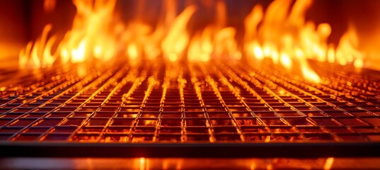 Outdoor Cooking Bliss A Backyard Barbecue with Fiery Flames, Grilling, and Delicious Summer Feasts