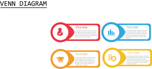 Venn diagram business infographic 