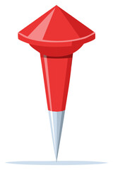 Obraz premium Red Location Pin Illustration for Maps or Routes Pointing Out Directions or Navigation Purposes