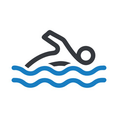 Swimming icon logo vector design template
