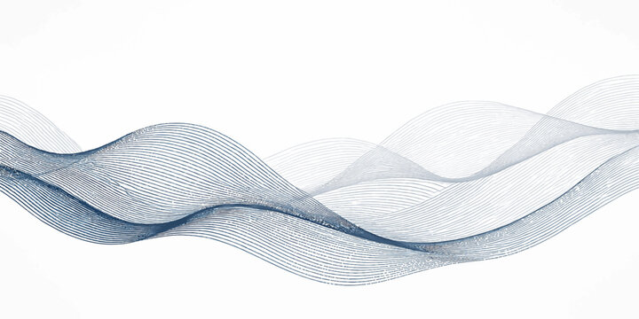 Abstract blue wave textured background with soft fabric design
