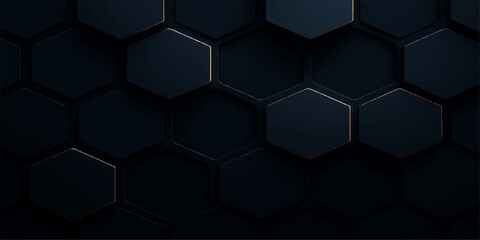 Seamless vector geometric hexagon pattern texture background for technology or business design