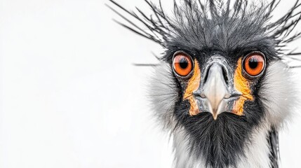 Fototapeta premium Close-up portrait of a striking bird's head.