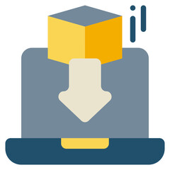 install setup system package program flat style icon