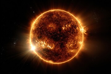 This is a computer generated image displaying the sun in outer space
