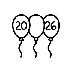 Obraz premium Colorful Shaped Balloons Flat Vector Illustration for Party Decoration
