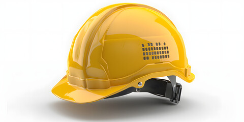 bright yellow safety helmet project. safety gear constructions, engineering, and building industry. Perfect for concepts of protection, architecture, etc
