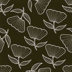 seamless pattern with leaves