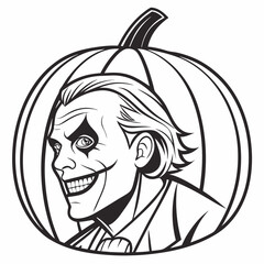 Joker Halloween Pumpkin Illustration jack o lantern