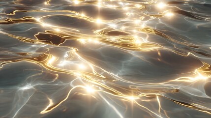 Abstract wavy reflections of light create a dynamic and fluid texture, evoking cinematic lightning.