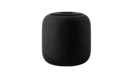 Black cylindrical smart speaker