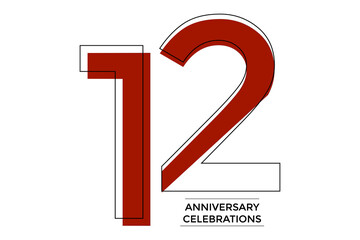 12 anniversary celebrations in red