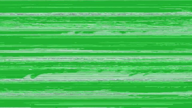 VHS Glitch Background, Bad Reception Effect on green screen background