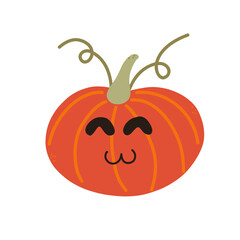Pumpkin for Halloween. Vector isolated illustration.