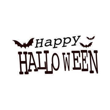 Design Vector Typography Happy Halloween 2025 for festival day element icon 