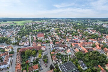 Fototapeta premium Blick auf die kreisfreie Stadt Schwabach in der Metropolregion Nürnberg