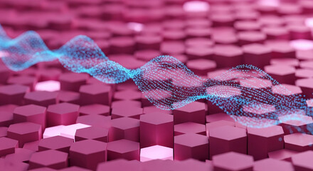 Hex Grid with Data Wave.