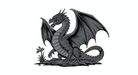 Fototapeta premium Dragon illustration.