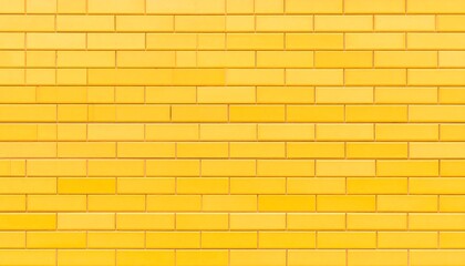 Obraz premium Vibrant Yellow Brick Wall Background Textured Exterior Facade Construction Design.