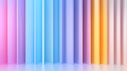 Minimalist vertical line flow with vibrant gradients for digital aesthetics and clean layouts