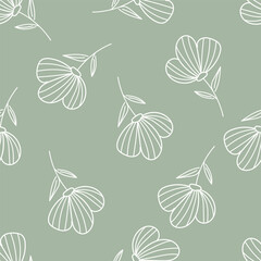 Colorful hibiscus flower with tropical leaf seamless pattern design for summer holidays background
