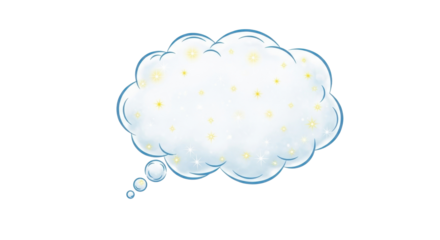 Cute watercolor speech bubble illustration isolated PNG with Transparent Background