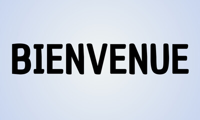 Bannière élégante avec le mot Bienvenue en typographie moderne et fond attrayant. Idéale pour les salutations, affiches, publicités, invitations et projets décoratifs.