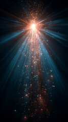 Fototapeta premium Sparkling radiant light background with glowing beams and shimmering effects symbolizing brilliance celebration energy hope and luminous beauty in an abstract style.