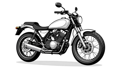 Fototapeta premium Side view of a vintage motorcycle