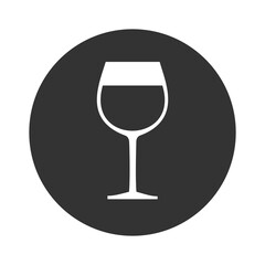 Glass of wine icon isolated on transparent background