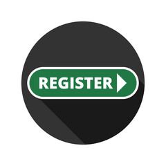 Register button icon isolated on transparent background