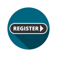 Register button icon isolated on transparent background