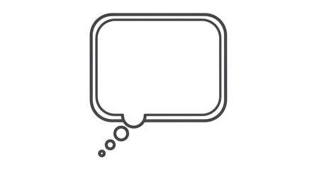 Naklejka premium Outline speech bubble for message or comment isolated PNG with Transparent Background