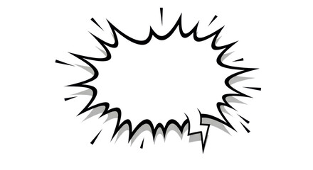 Cartoon comic speech bubble for message isolated PNG with Transparent Background