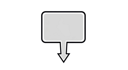 Decision tree flowchart element with arrow isolated PNG with Transparent Background