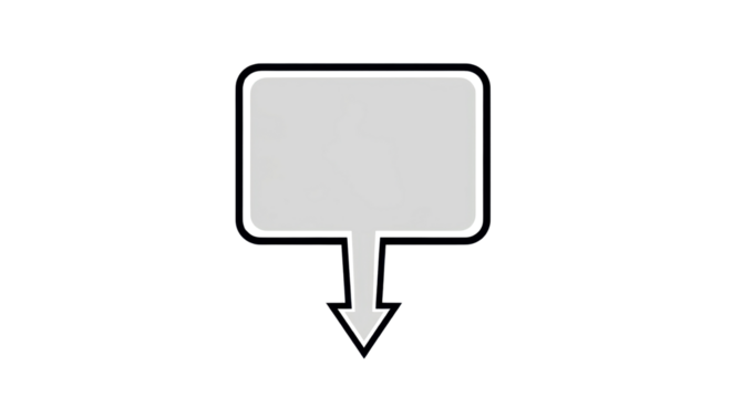 Decision tree flowchart element with arrow isolated PNG with Transparent Background