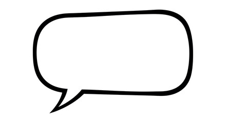 Hand drawn speech bubble vector illustration