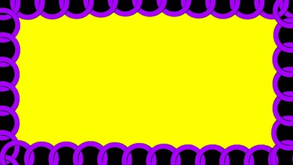purple and yellow frame