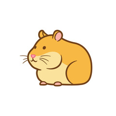 Cute hamster illustration with adorable features and fluffy fur.